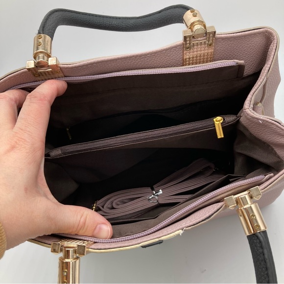 Synthetic Leather Colorblock Purse - Picture 7 of 8